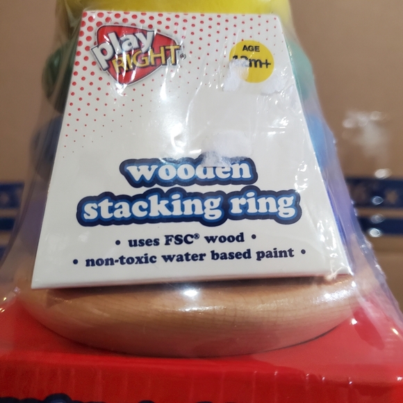 Wooden stacking Ring toddler Toy Fun - Picture 3 of 5